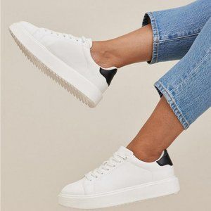 Torrid-brand Chunky Lace-Up Sneaker - White & Black (WW)